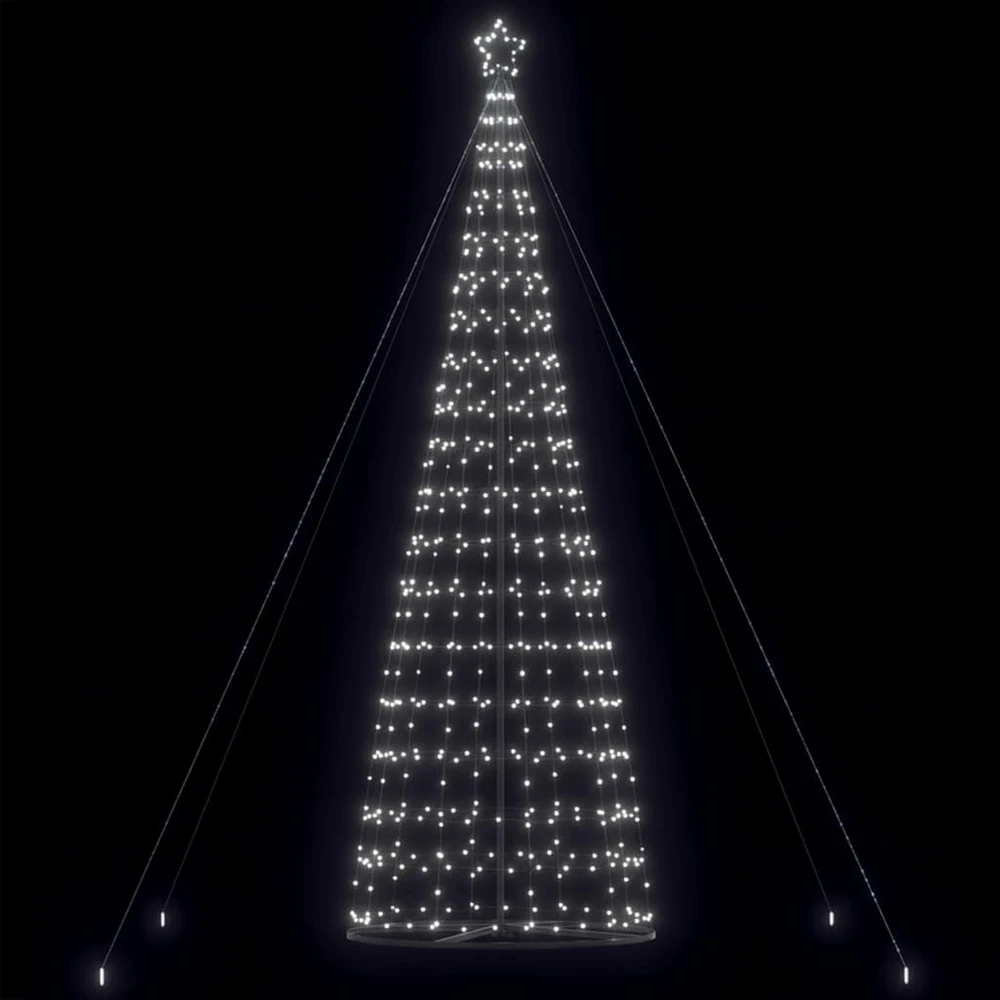 LED Kalėdų eglutė 1534 LEDs Šaltai Balta 500 cm