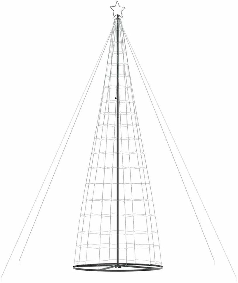 LED Kalėdų eglutė 1534 LEDs Šilta Balta 500 cm