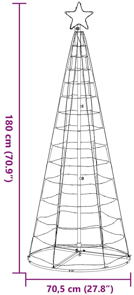 LED Kalėdų eglutė 200 LED Mėlyna 180 cm