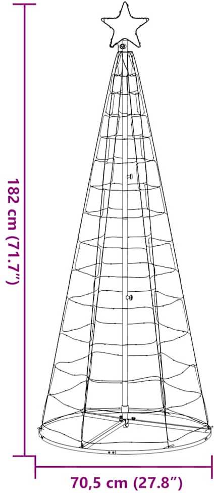 LED Kalėdų eglutė 200 LED Spalvingi 180 cm