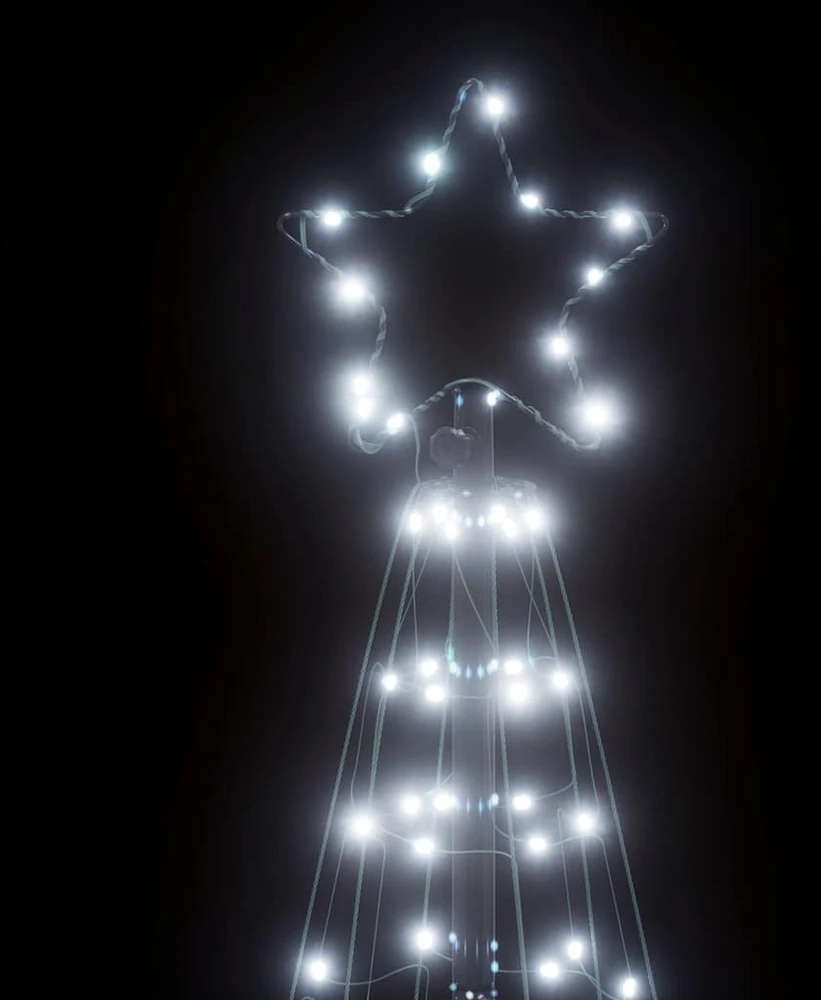 LED Kalėdų eglutė 200 LEDs Šalta Balta 180 cm