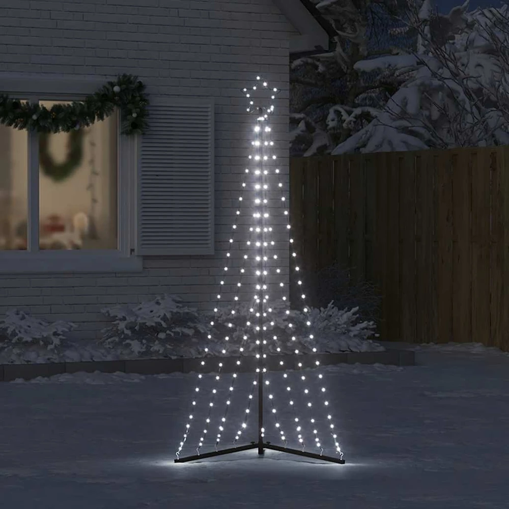 LED Kalėdų eglutė 339 LED Šalta Balta 182 cm