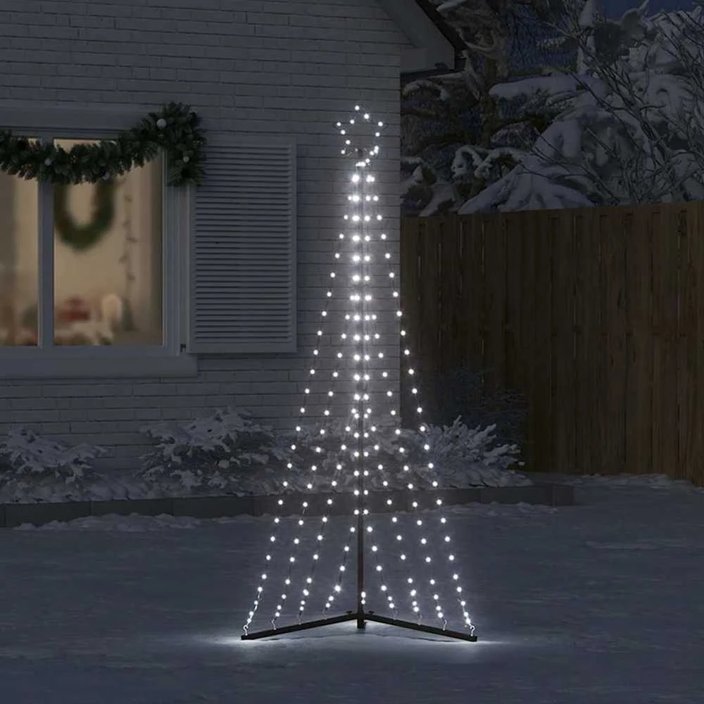 LED Kalėdų eglutė 339 LED Šalta Balta 187 cm
