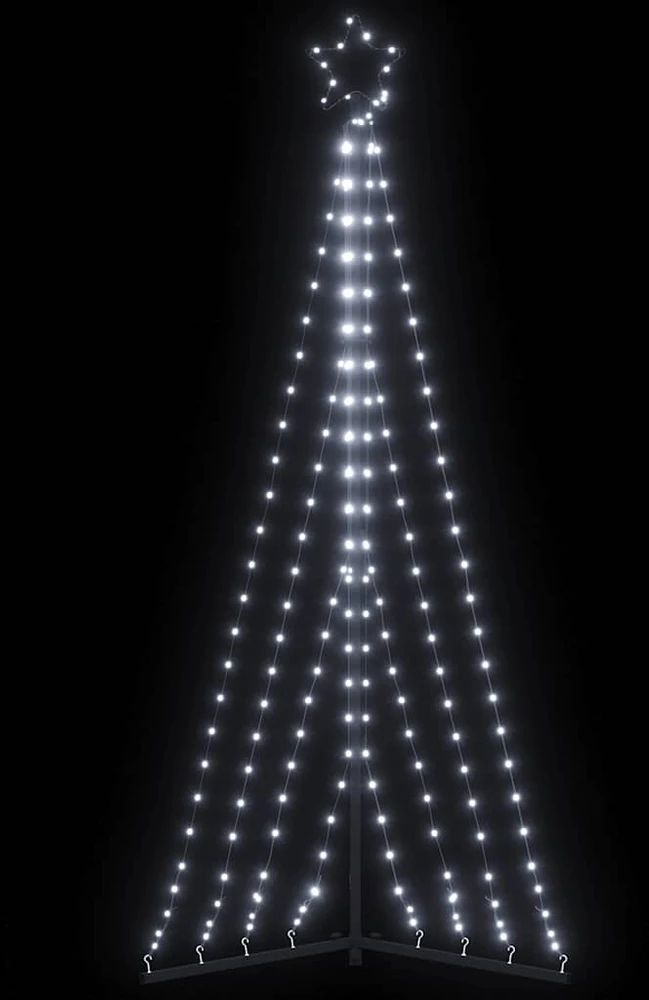 LED Kalėdų eglutė 339 LED Šalta Balta 187 cm