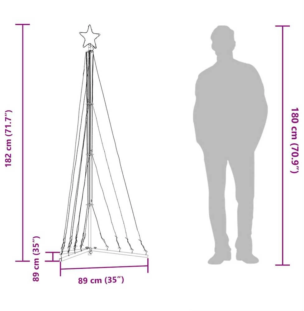LED Kalėdų eglutė 339 LED Šiltai Balta 182 cm