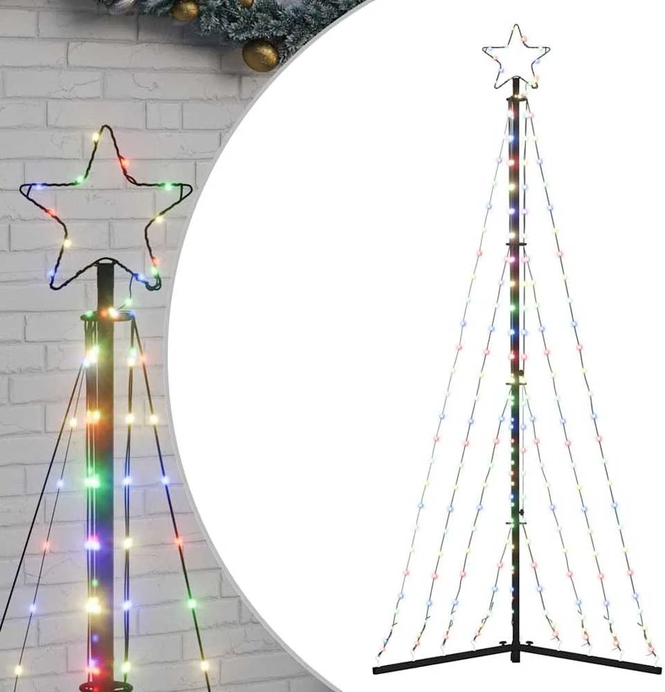 LED Kalėdų eglutė 339 LED Spalvingi 187 cm