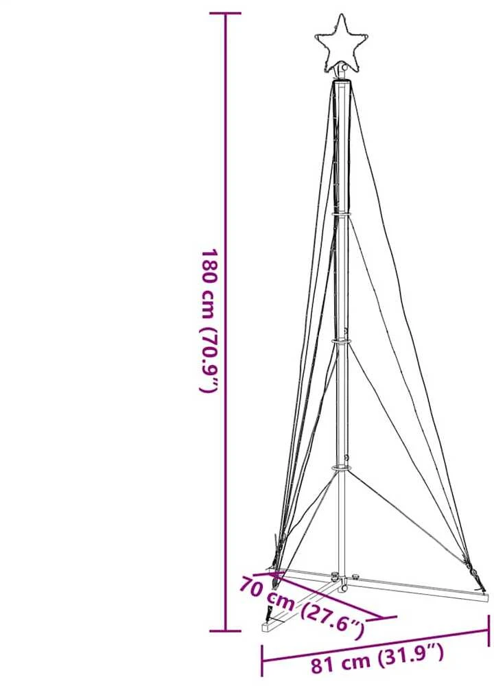 LED Kalėdų eglutė 363 LED Mėlyna 182 cm