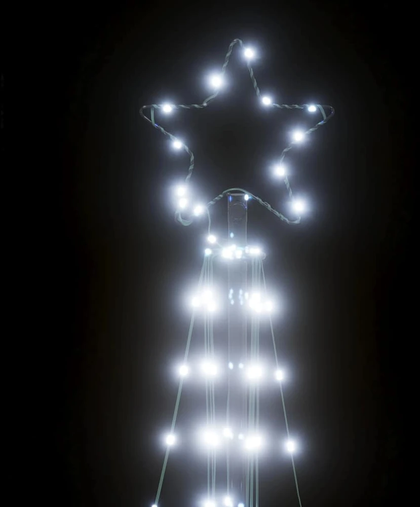 LED Kalėdų eglutė 363 LEDs Šalta Balta 182 cm