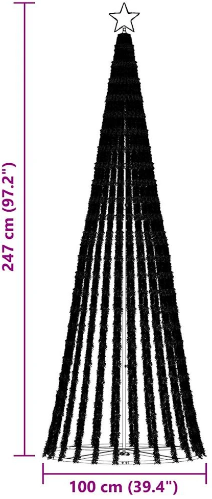 LED Kalėdų eglutė 475 LED Mėlyna 247 cm