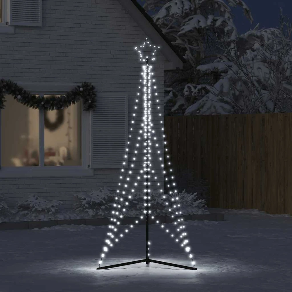 LED Kalėdų eglutė 483 LED Šalta Balta 240 cm