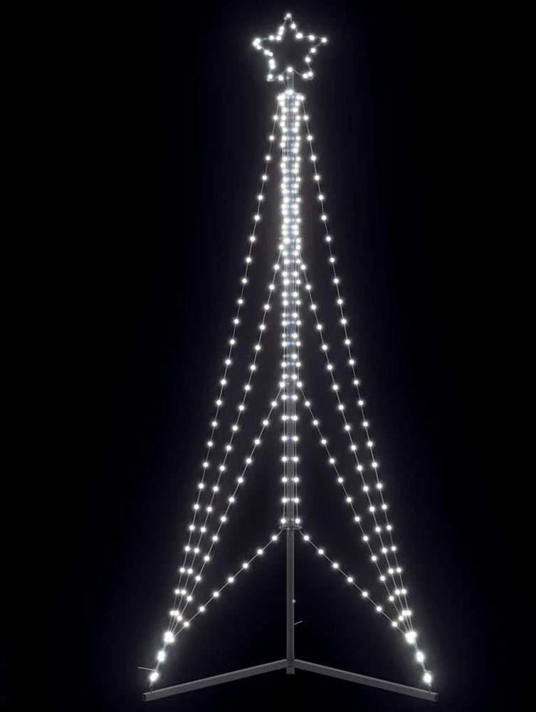 LED Kalėdų eglutė 483 LED Šalta Balta 240 cm