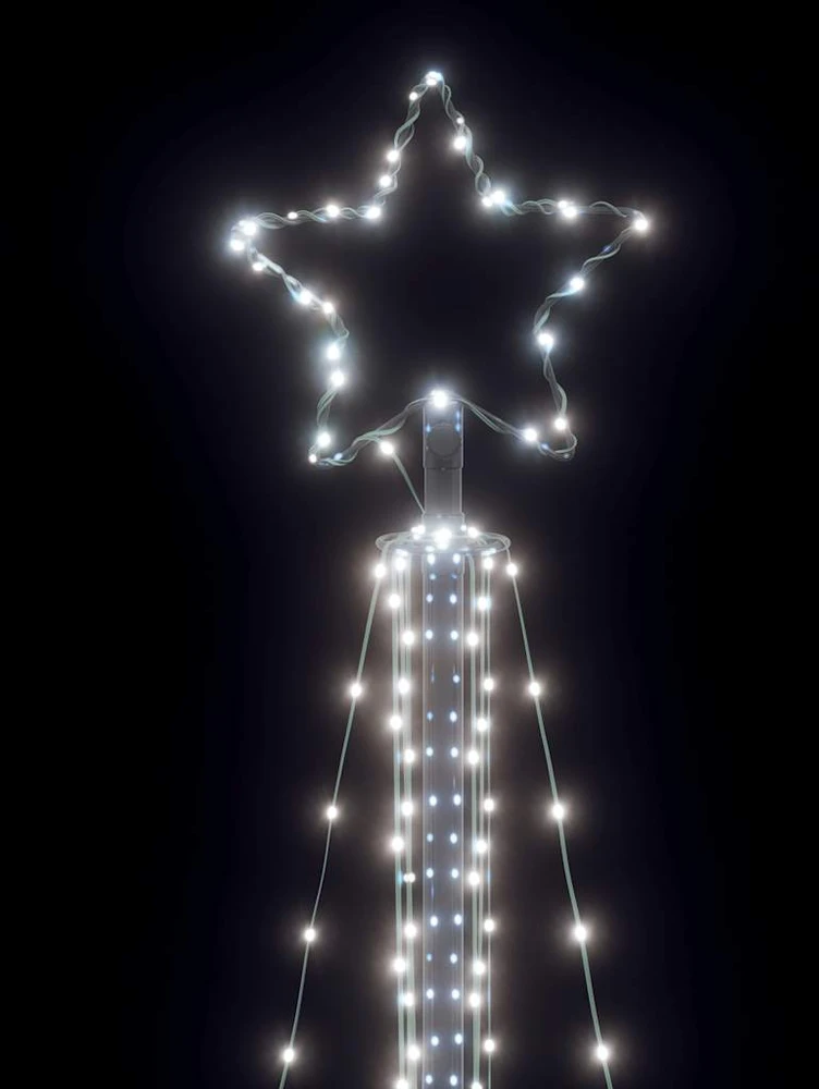 LED Kalėdų eglutė 483 LED Šalta Balta 240 cm
