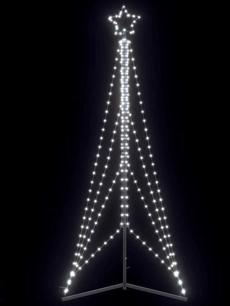 LED Kalėdų eglutė 483 LED Šalta Balta 240 cm