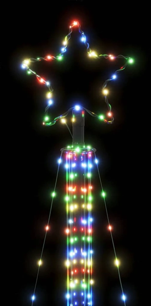 LED Kalėdų eglutė 525 LED Spalvingi 302 cm