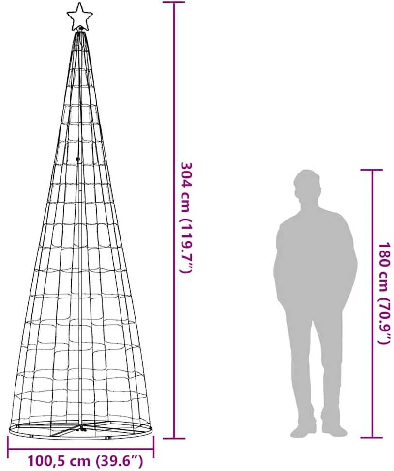 LED Kalėdų eglutė 550 LED Mėlyna 300 cm
