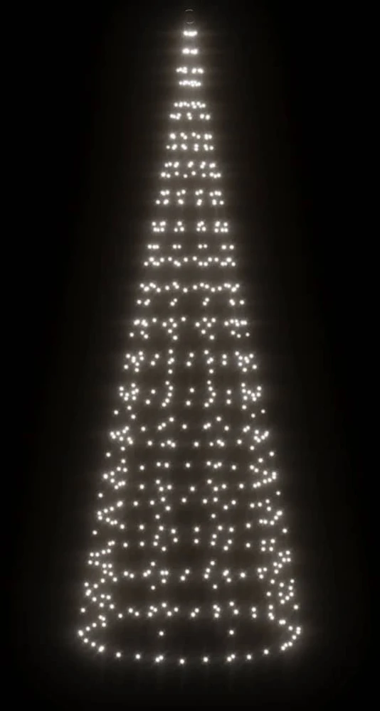 Kalėdų eglutė ant vėliavos stiebo, 300cm, 550 šaltų LED