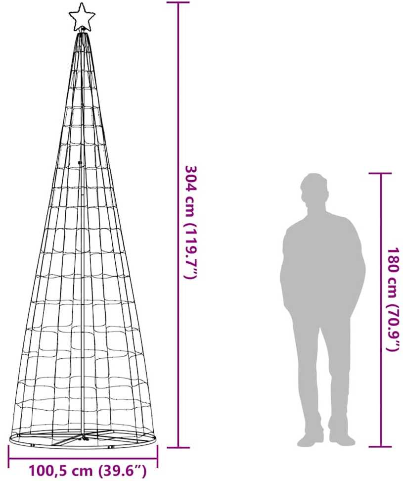 LED Kalėdų eglutė 550 LED Šiltai balta 300 cm