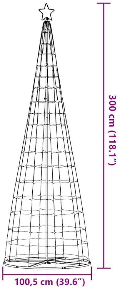 LED Kalėdų eglutė 550 LED Spalvingi 300 cm