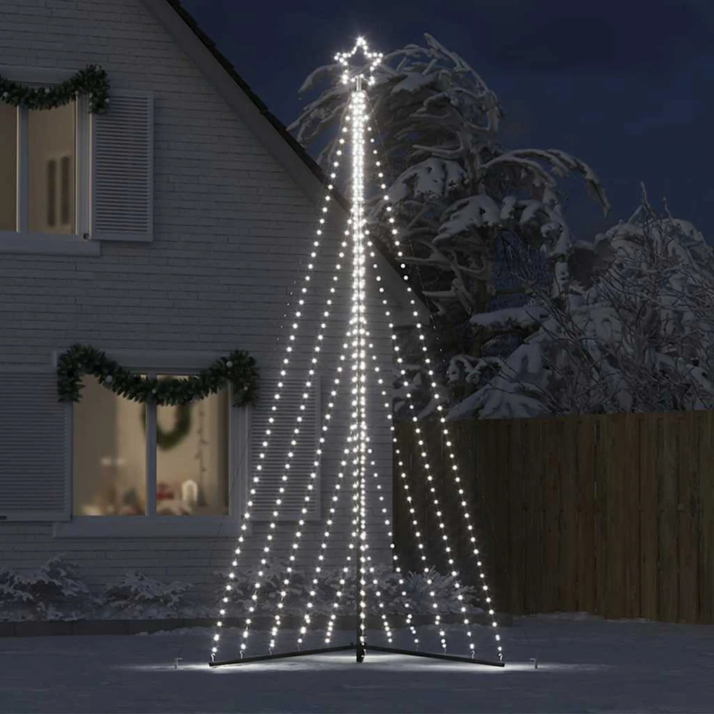 LED Kalėdų eglutė 570 LED Šalta Balta 399 cm