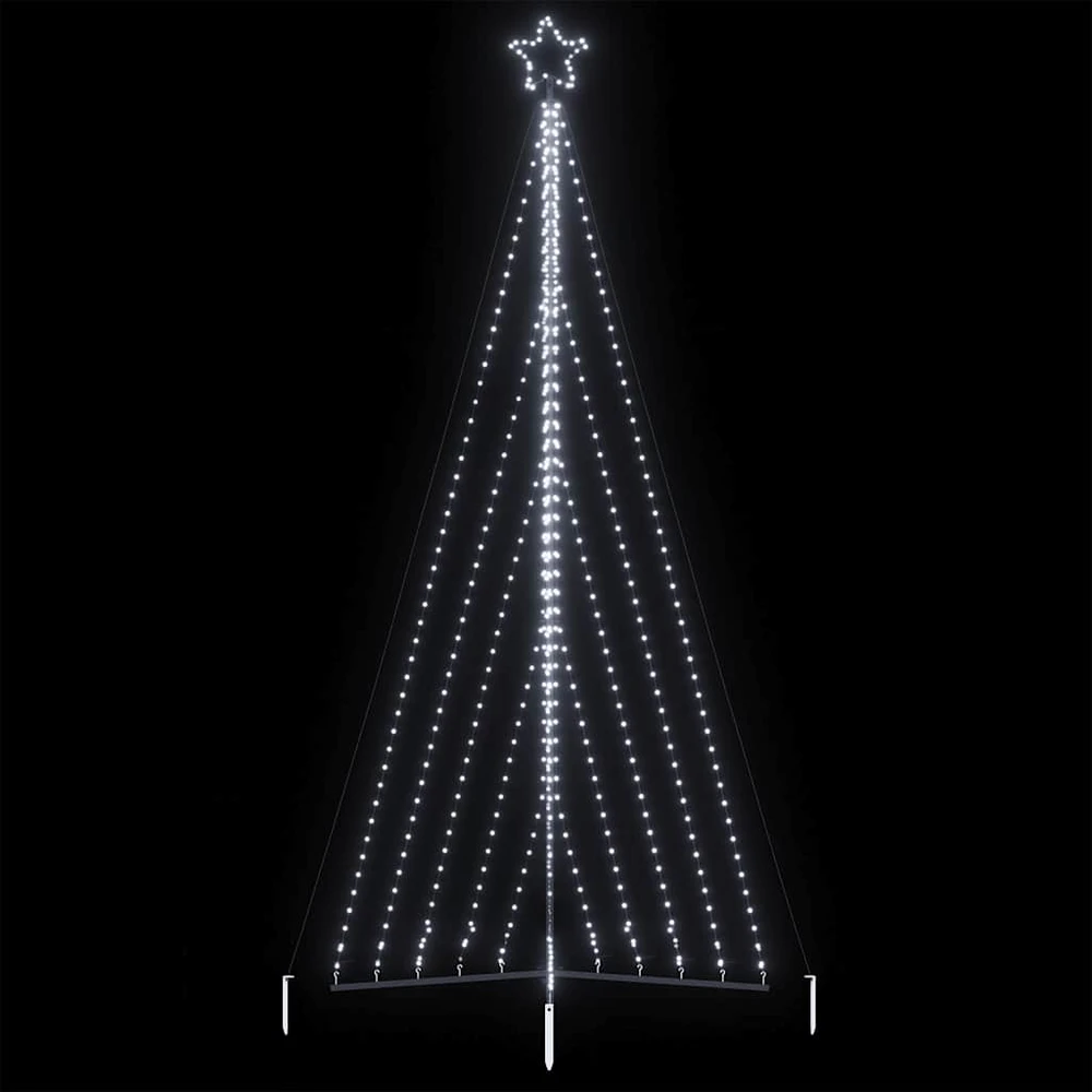 LED Kalėdų eglutė 570 LED Šalta Balta 399 cm