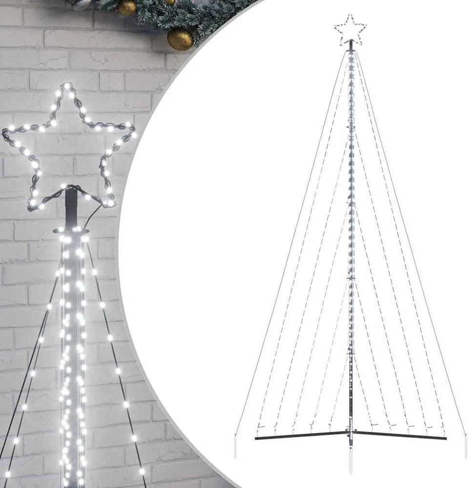 LED Kalėdų eglutė 570 LED Šalta Balta 399 cm