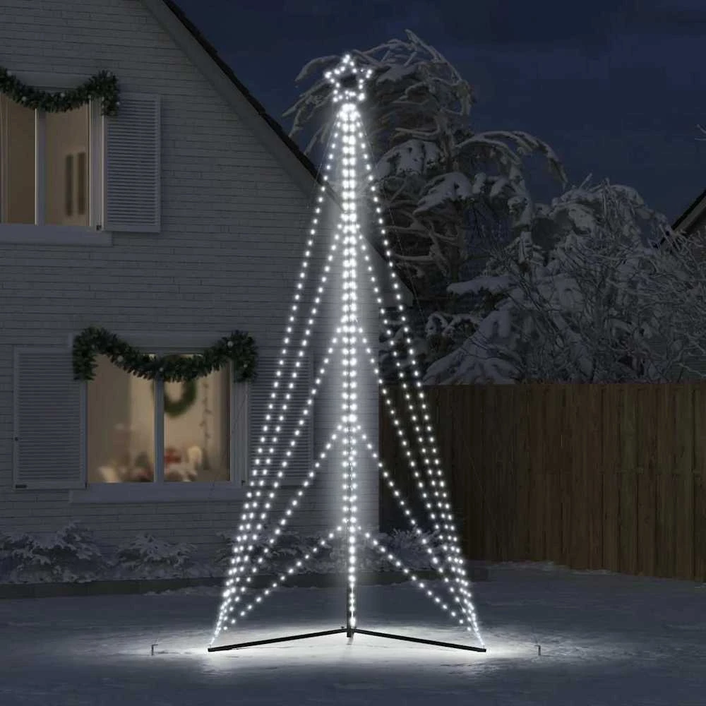 LED Kalėdų eglutė 615 LED šaltai balta 404,5 cm