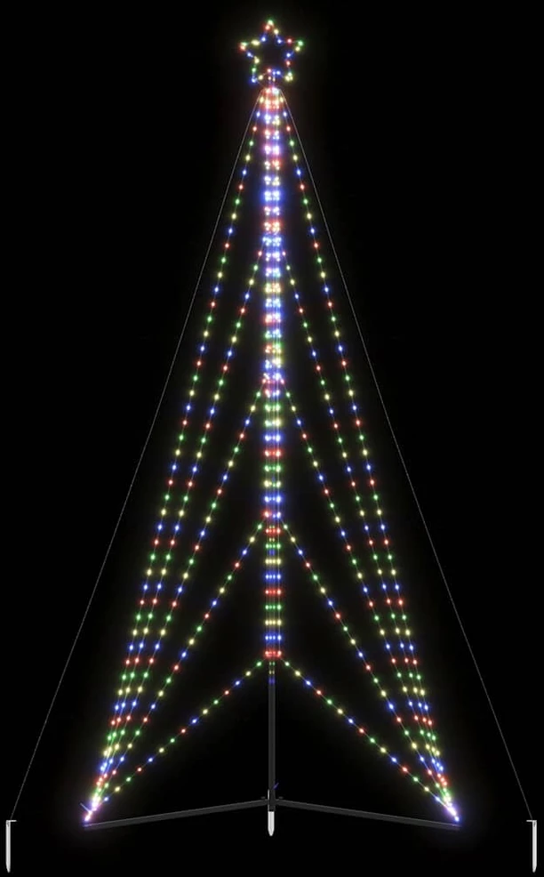 LED Kalėdų eglutė 615 LED Spalvingi 404,5 cm