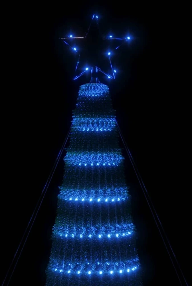 Šviečianti Kalėdų eglutė, 300cm, 688 mėlynos LED, kūgio formos