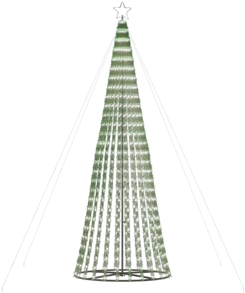 Šviečianti Kalėdų eglutė, 300cm, 688 šaltos LED, kūgio formos
