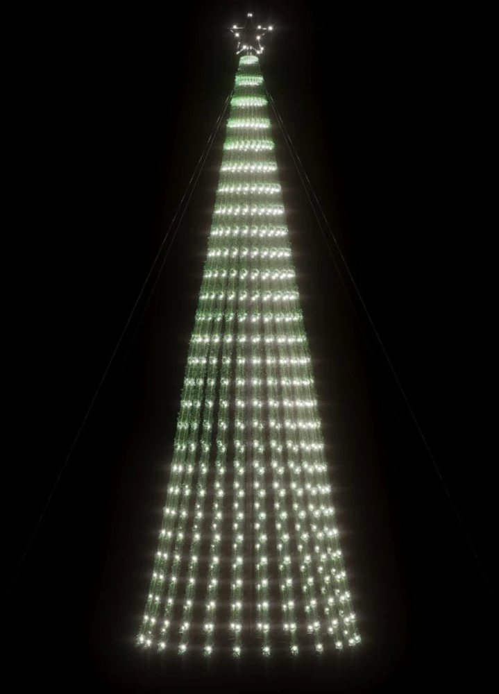 Šviečianti Kalėdų eglutė, 300cm, 688 šaltos LED, kūgio formos