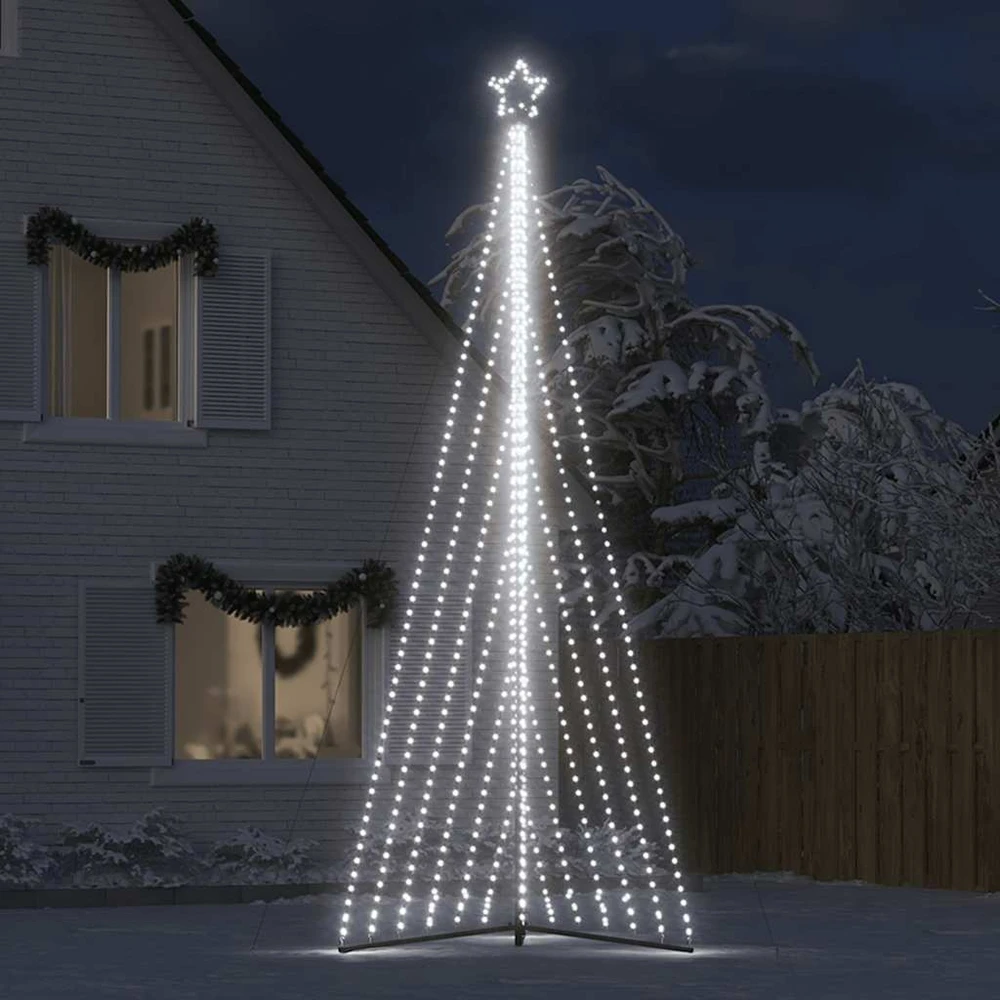 LED Kalėdų eglutė 789 LED Šaltai Balta 476 cm