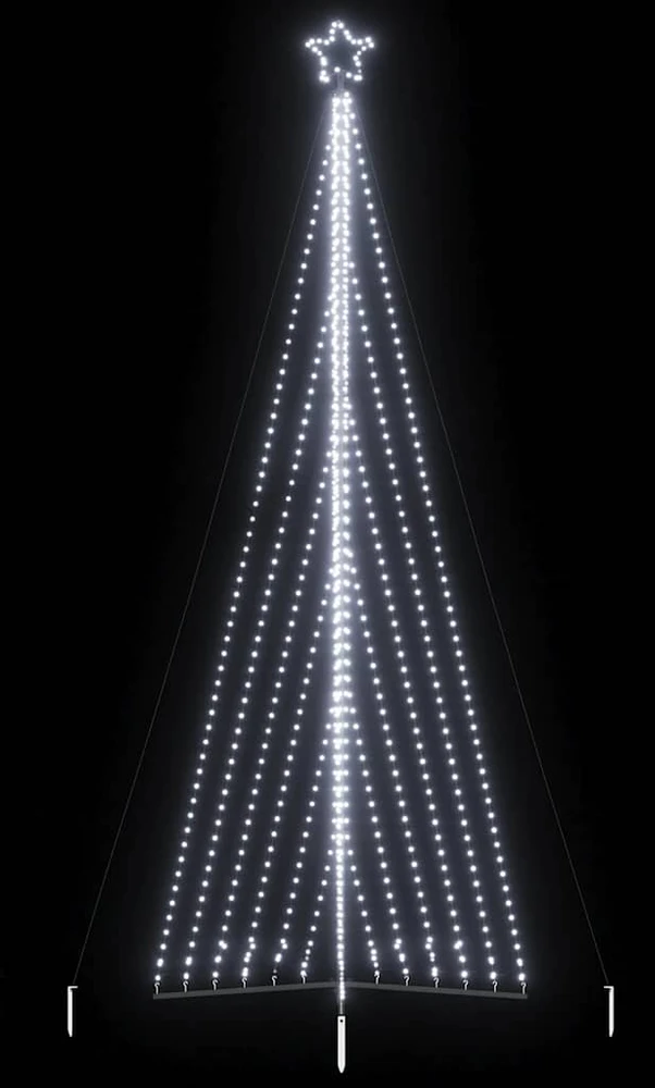 LED Kalėdų eglutė 789 LED Šaltai Balta 476 cm