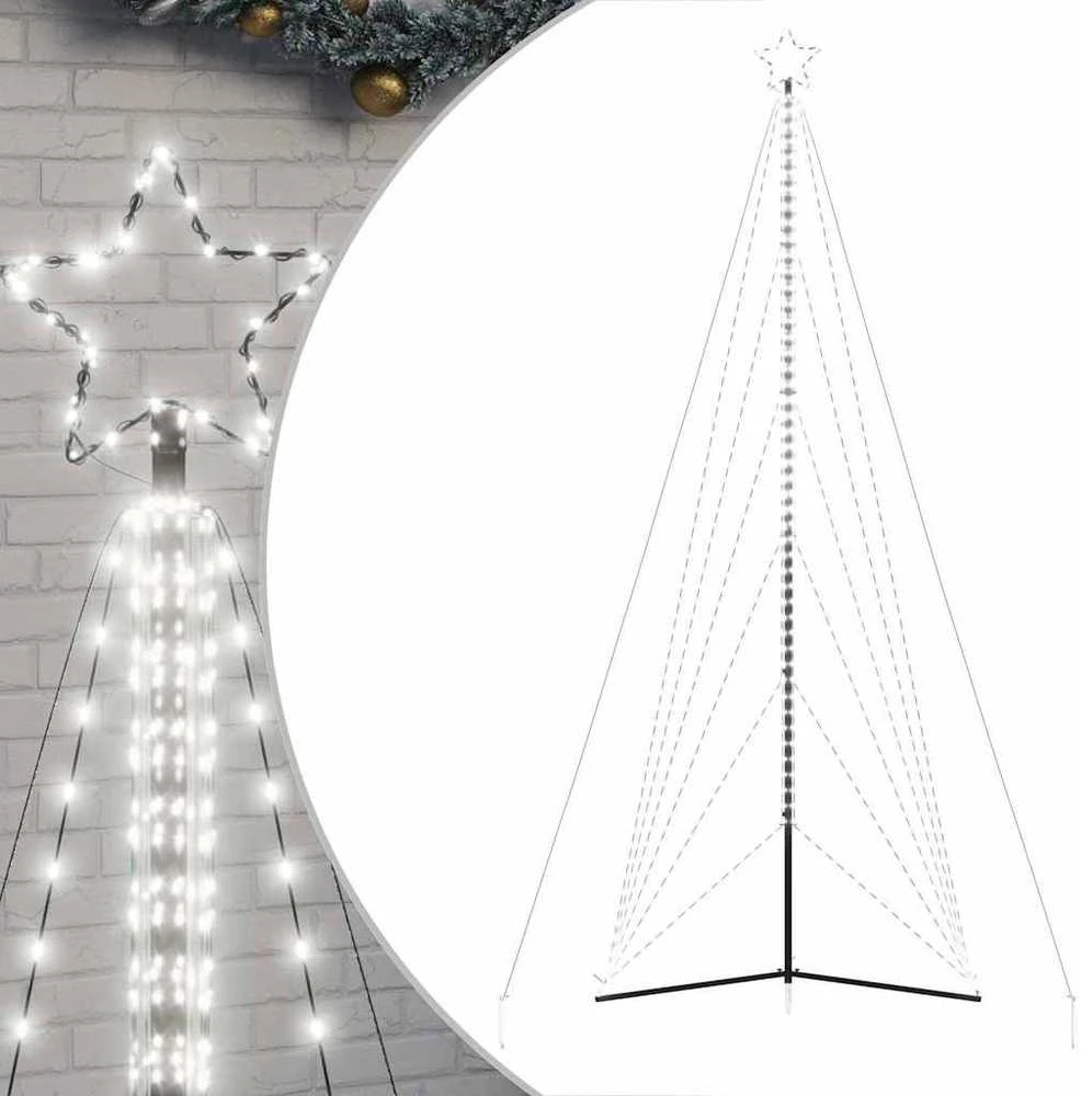 LED Kalėdų eglutė 861 LED Šalta Balta 478 cm