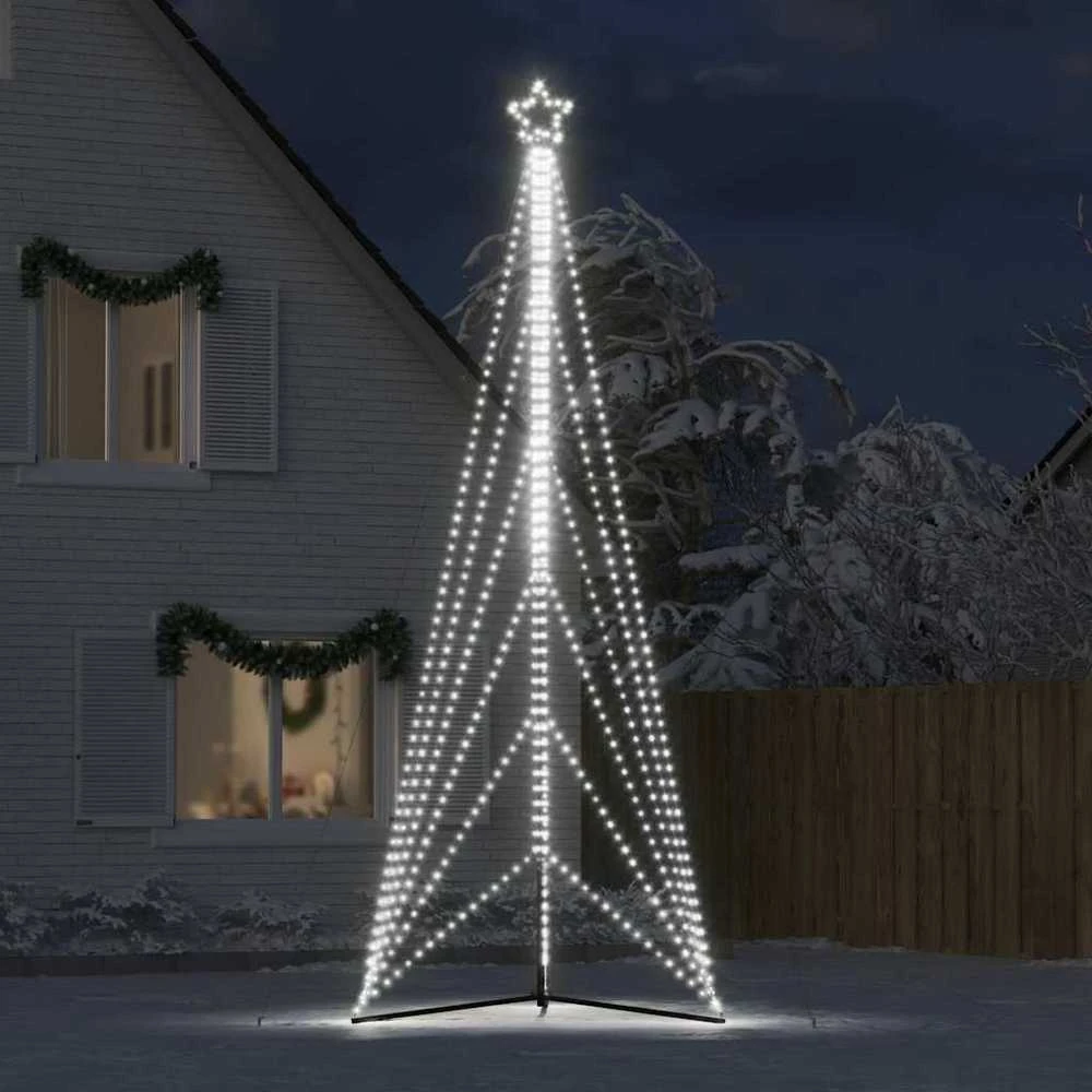 LED Kalėdų eglutė 861 LED Šalta Balta 478 cm