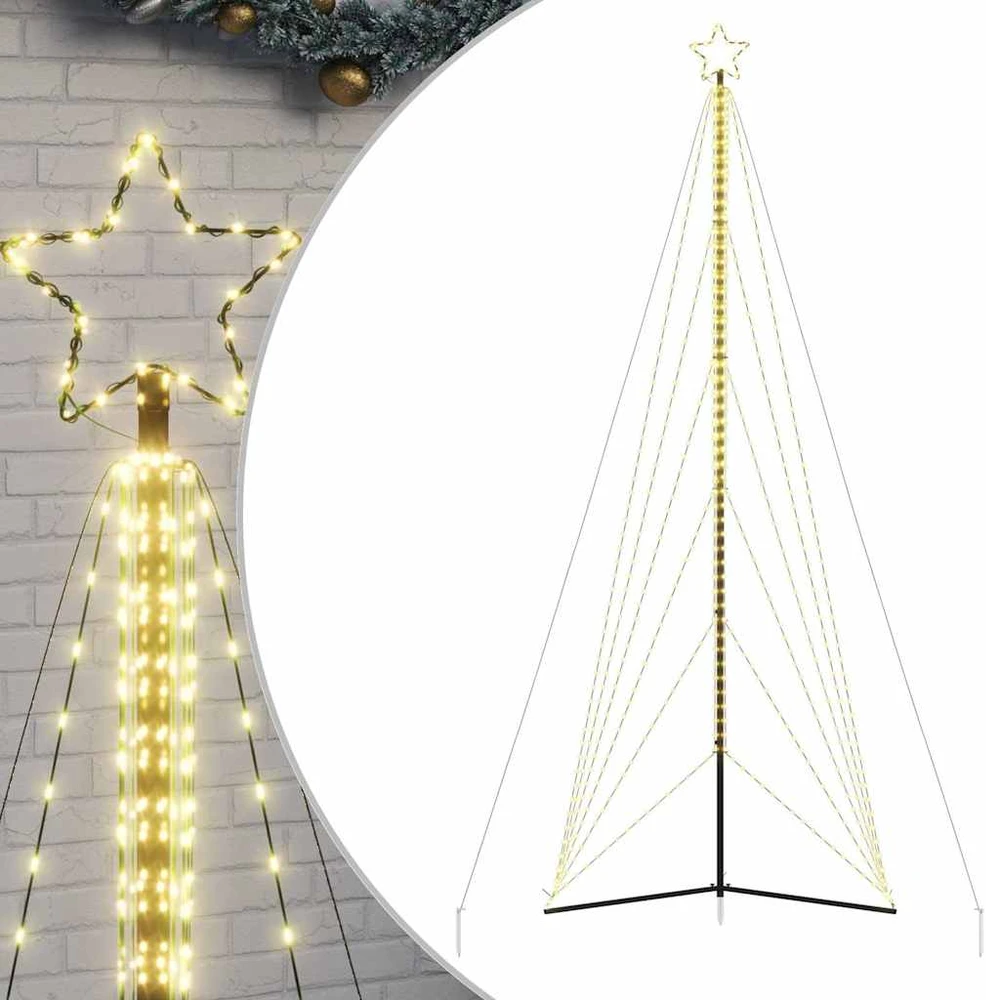 LED Kalėdų eglutė 861 LEDs Šilta Balta 478 cm