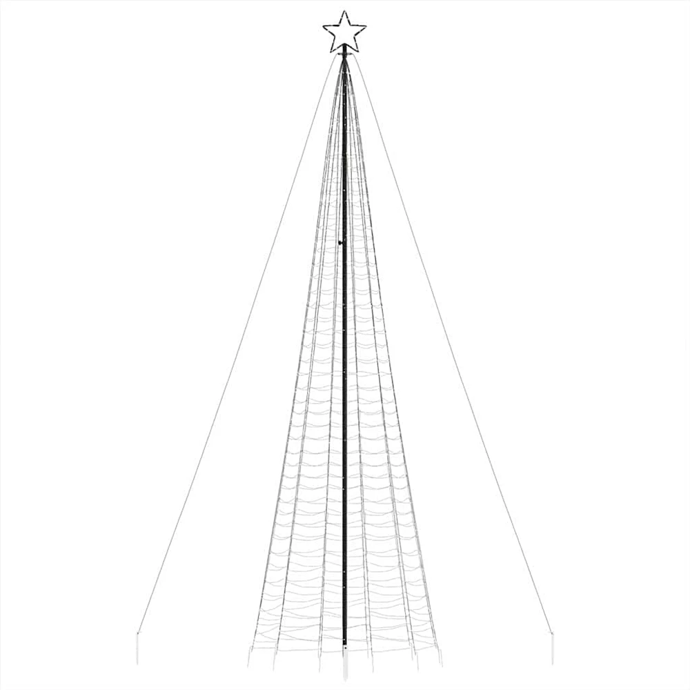 LED Kalėdų eglutė su smaigaliais 1534 LED Mėlyna 500 cm