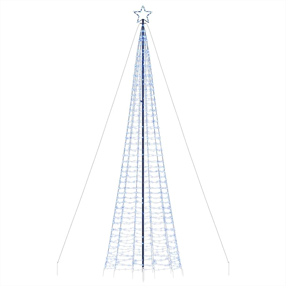 LED Kalėdų eglutė su smaigaliais 1534 LED Mėlyna 500 cm