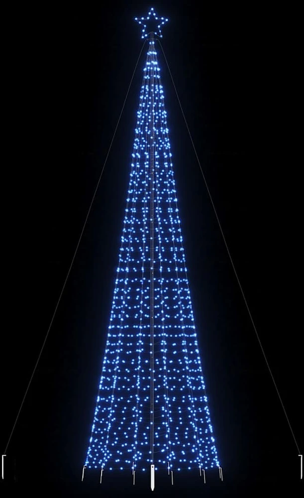 LED Kalėdų eglutė su smaigaliais 1534 LED Mėlyna 500 cm