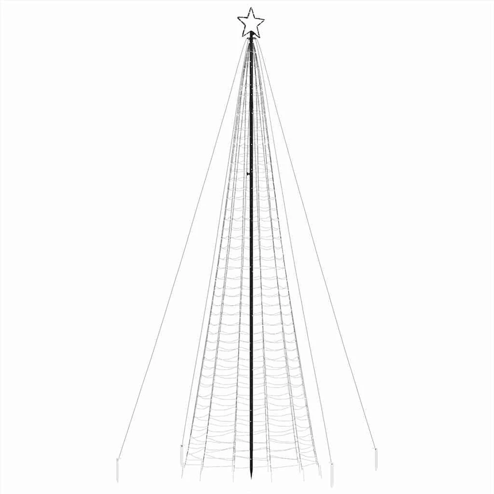 LED Kalėdų eglutė su smaigaliais 1534 LED Mėlyna 500 cm