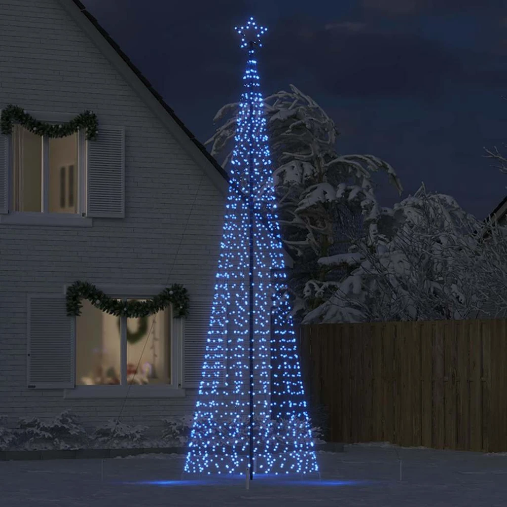 LED Kalėdų eglutė su smaigaliais 1534 LED Mėlyna 500 cm