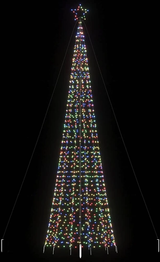 LED Kalėdų eglutė su smaigaliais 1534 LED Spalvingi 500 cm