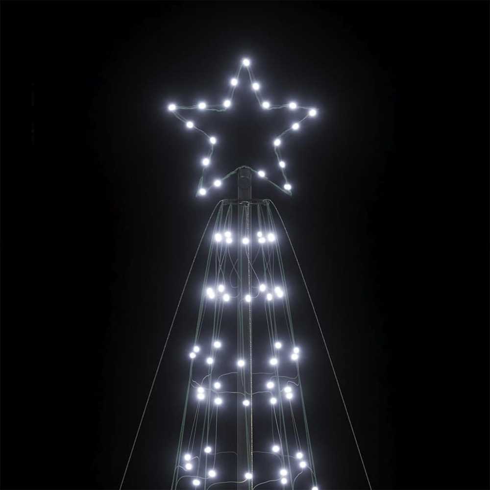 LED Kalėdų eglutė su smaigaliais 1534 LED Šaltai Balta 500 cm
