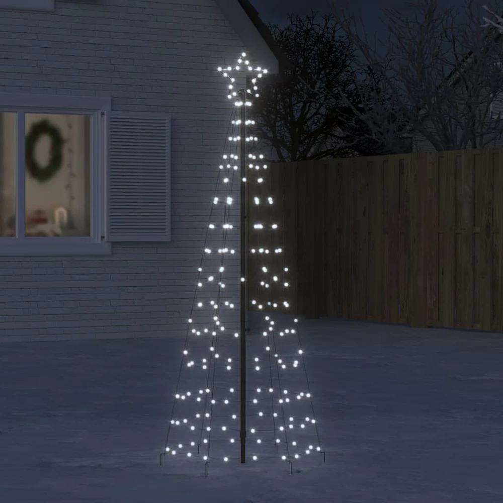 Šviečianti Kalėdų eglutė, 180cm, 220 šaltų LED, kūgio formos