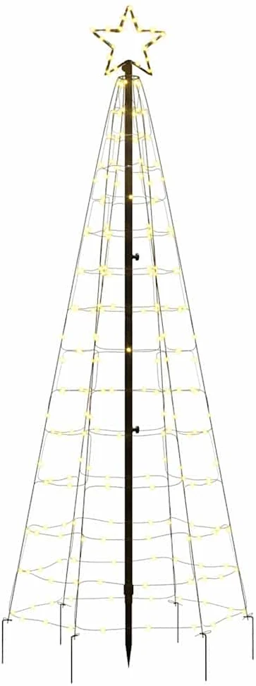 Šviečianti Kalėdų eglutė, 180cm, 220 šiltų LED, kūgio formos