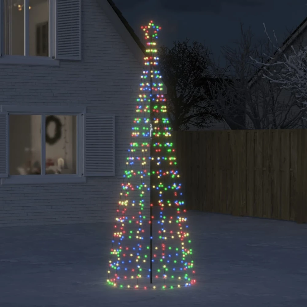 Šviečianti Kalėdų eglutė, 300cm, 570 spalvotų LED, kūgio formos