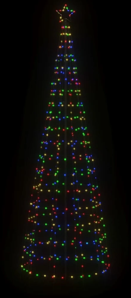 Šviečianti Kalėdų eglutė, 300cm, 570 spalvotų LED, kūgio formos