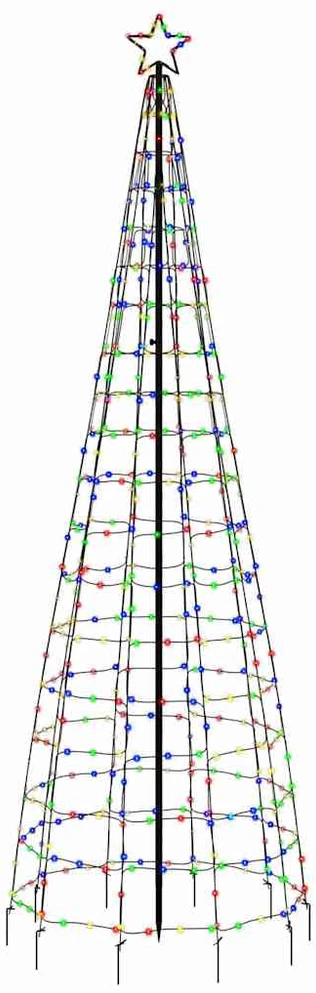 Šviečianti Kalėdų eglutė, 300cm, 570 spalvotų LED, kūgio formos