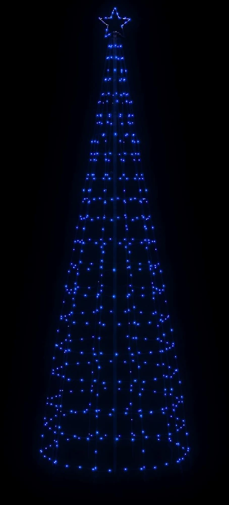 Šviečianti Kalėdų eglutė, 300cm, 570 mėlynų LED, kūgio formos