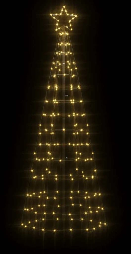 LED Kalėdų eglutė su smeigėmis 220 LED Šilta balta 180 cm (tik AU)