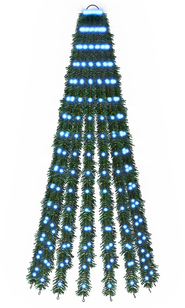 LED Kalėdų medis 150 cm 240 LED Mėlyna Plienas Žalia